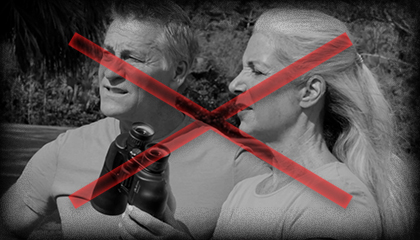 No heavy binoculars
